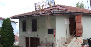 The damaged building of Hacı Ayvaz Mosque, Kocaeli, Türkiye, Aug. 11, 2024. (DHA Photo)