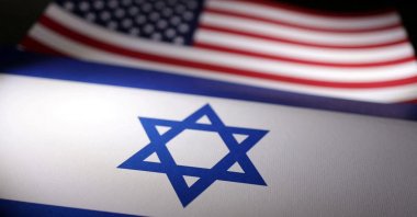 Israeli and U.S. flags are seen in this illustration taken on April 24, 2024. (Reuters Photo)