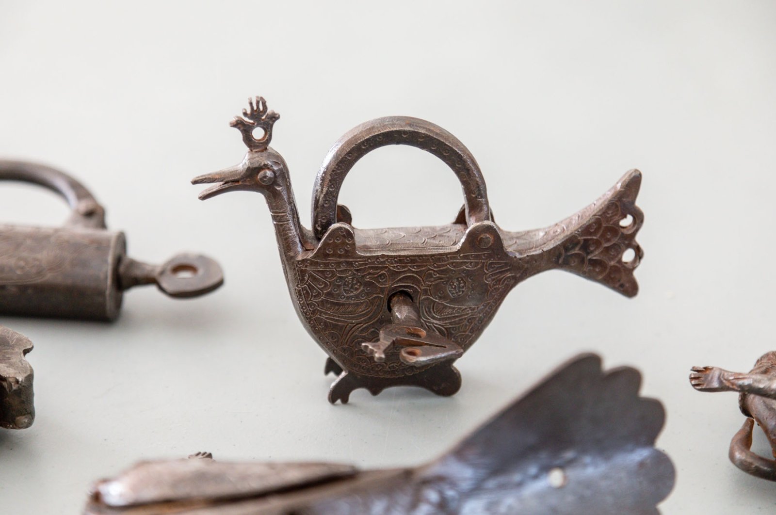 Peacock padlock and key from the museum&#039;s collection. (Photo courtesy of Musee d&#039;Art et de Culture Soufis MTO)