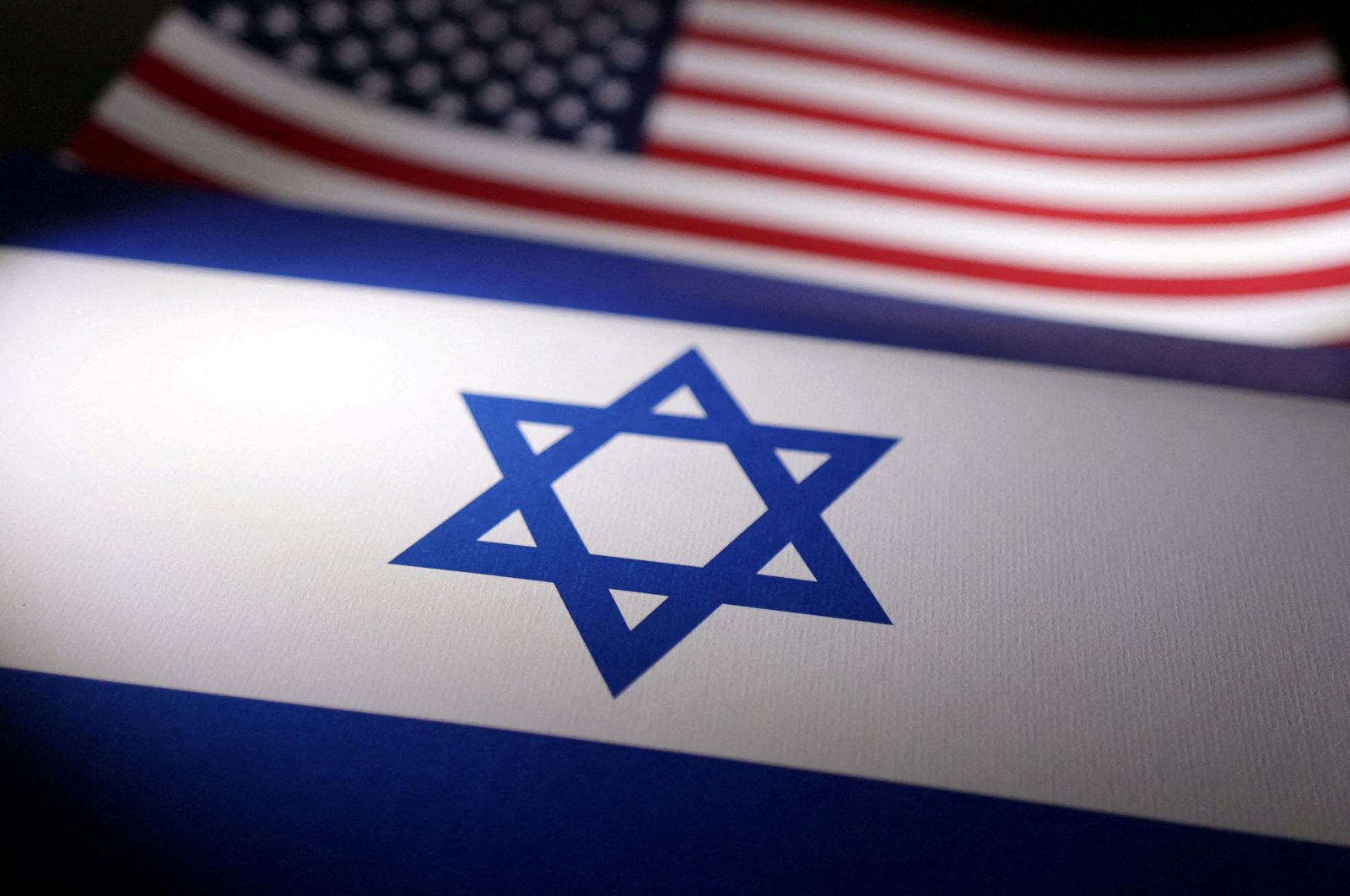 Israeli and U.S. flags are seen in this illustration taken on April 24, 2024. (Reuters Photo)