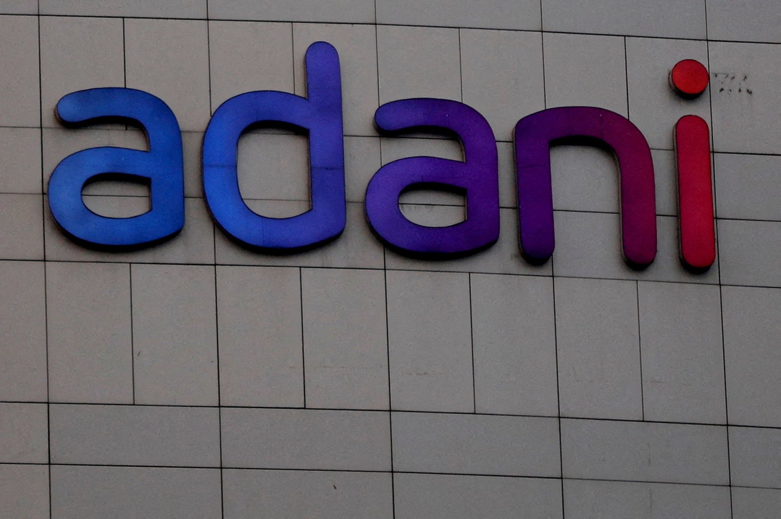 The logo of the Adani Group is seen on the facade of its Corporate House on the outskirts of Ahmedabad, India, Jan. 27, 2023. (Reuters Photo)