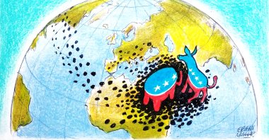 "While many believe that the U.S. is primarily interested in the Middle East because of oil, the reality is more complex." (Illustration by Erhan Yalvaç)