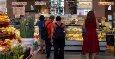 People shop at Eastern Market, Washington, D.C., U.S., Aug. 9, 2024. (Reuters Photo)
