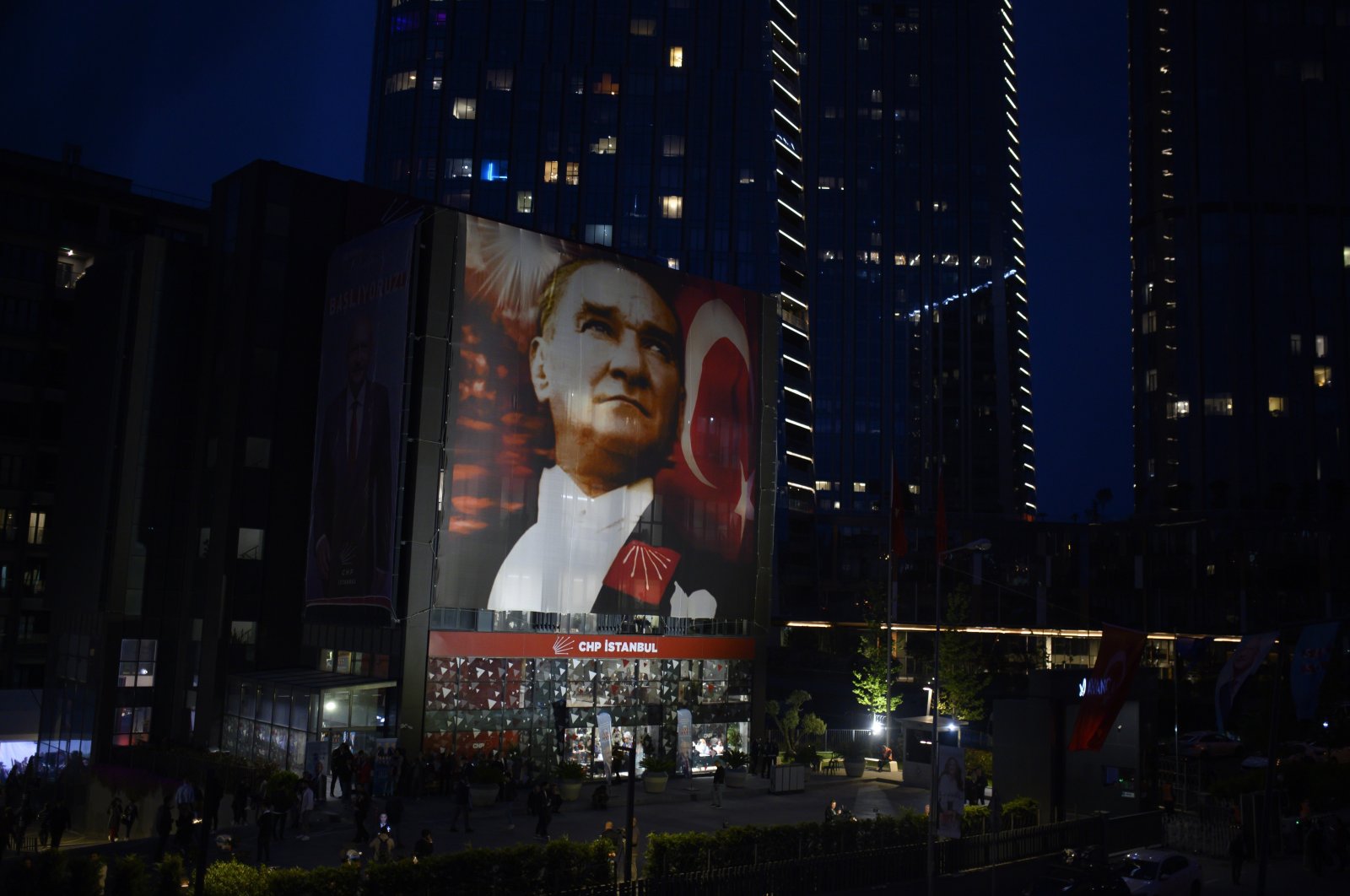 A view of the headquarters of the Republican People’s Party (CHP), Istanbul, Türkiye, May 14, 2023. (AP Photo)