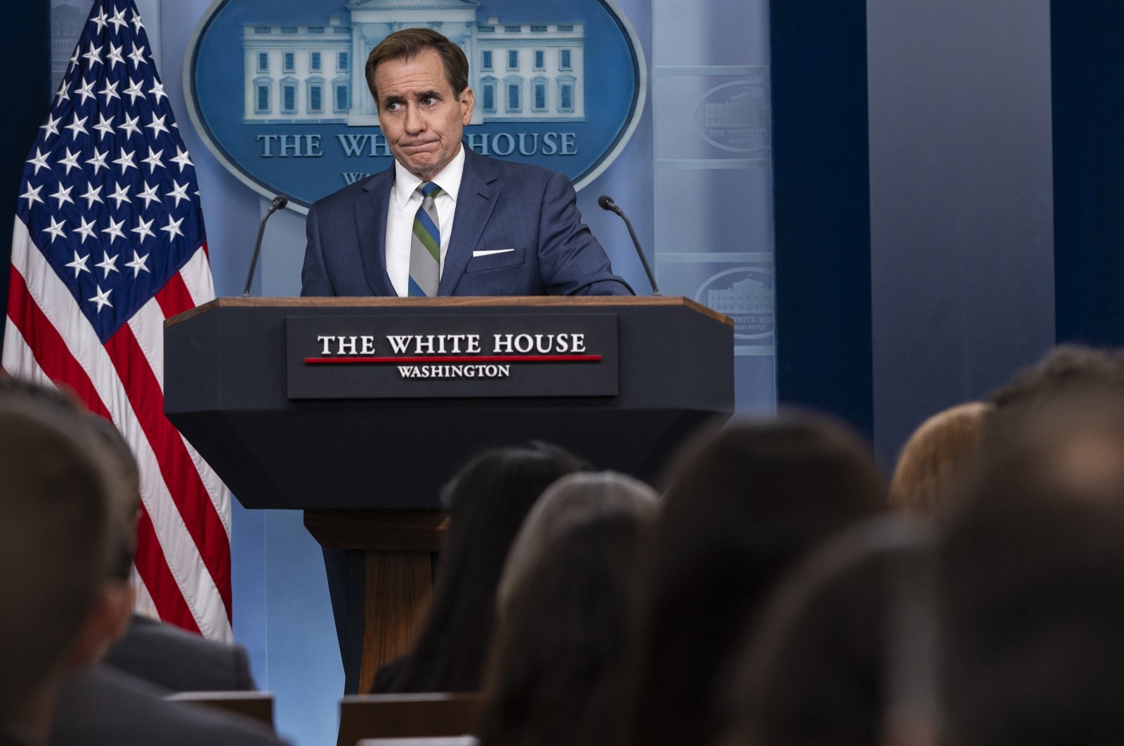 White House National Security Communications Advisor John Kirby speaks during the daily press briefing at the White House, in Washington, D.C., July 31, 2024. (EPA File Photo)