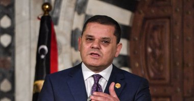 Libya&#039;s Tripoli-based Prime Minister Abdul Hamid Dbeibah attends a joint news conference with his Tunisian counterpart in Tunisia&#039;s capital Tunis, Nov. 30, 2022. (AFP File Photo)