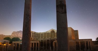  Starry night in the ancient city of Sardis in Manisa, Türkiye, Aug. 8, 2024. (AA Photo)