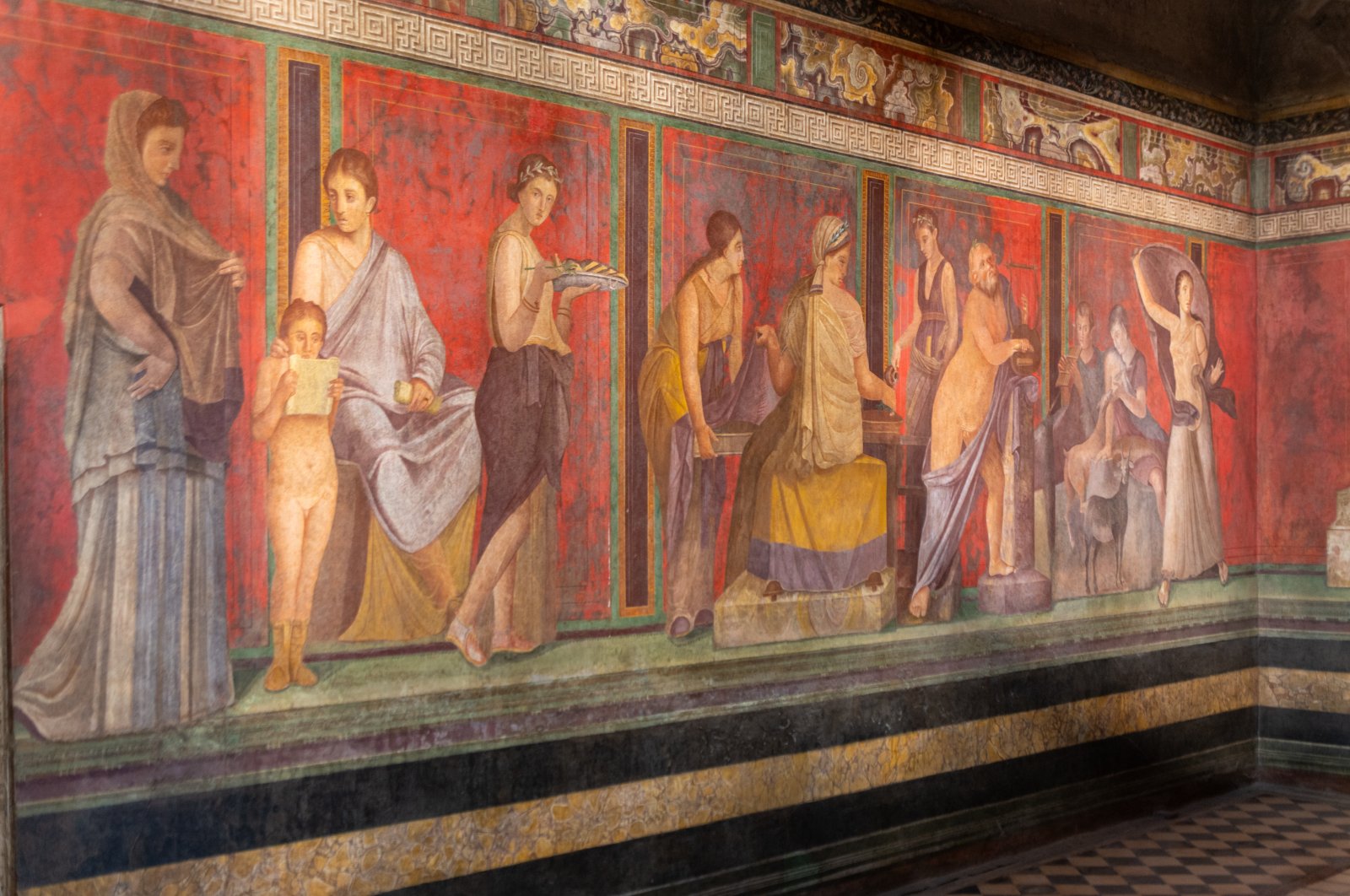 The Villa of the Mysteries at the archaeological site of Pompeii, Italy, March 10, 2024. (Getty Images)