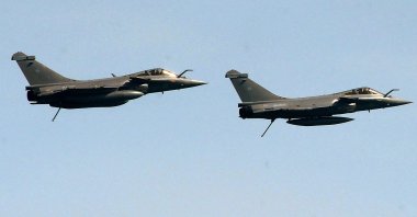 Two French Rafales jet fighters fly during an international military exercise with Indian navy, May 11, 2017. (AFP File Photo)