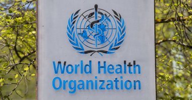 The World Health Organization signage is seen outside its headquarters in Geneva, Switzerland, April 15, 2020. (AP File Photo)
