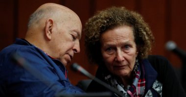 Vera Grabe Loewenherz, Chief of Delegation of the Government of Colombia, attends the fifth round of peace dialogues between Colombia&#039;s government and the National Liberation Army (ELN), in Mexico City, Mexico Dec.17, 2023. (Reuters File Photo)