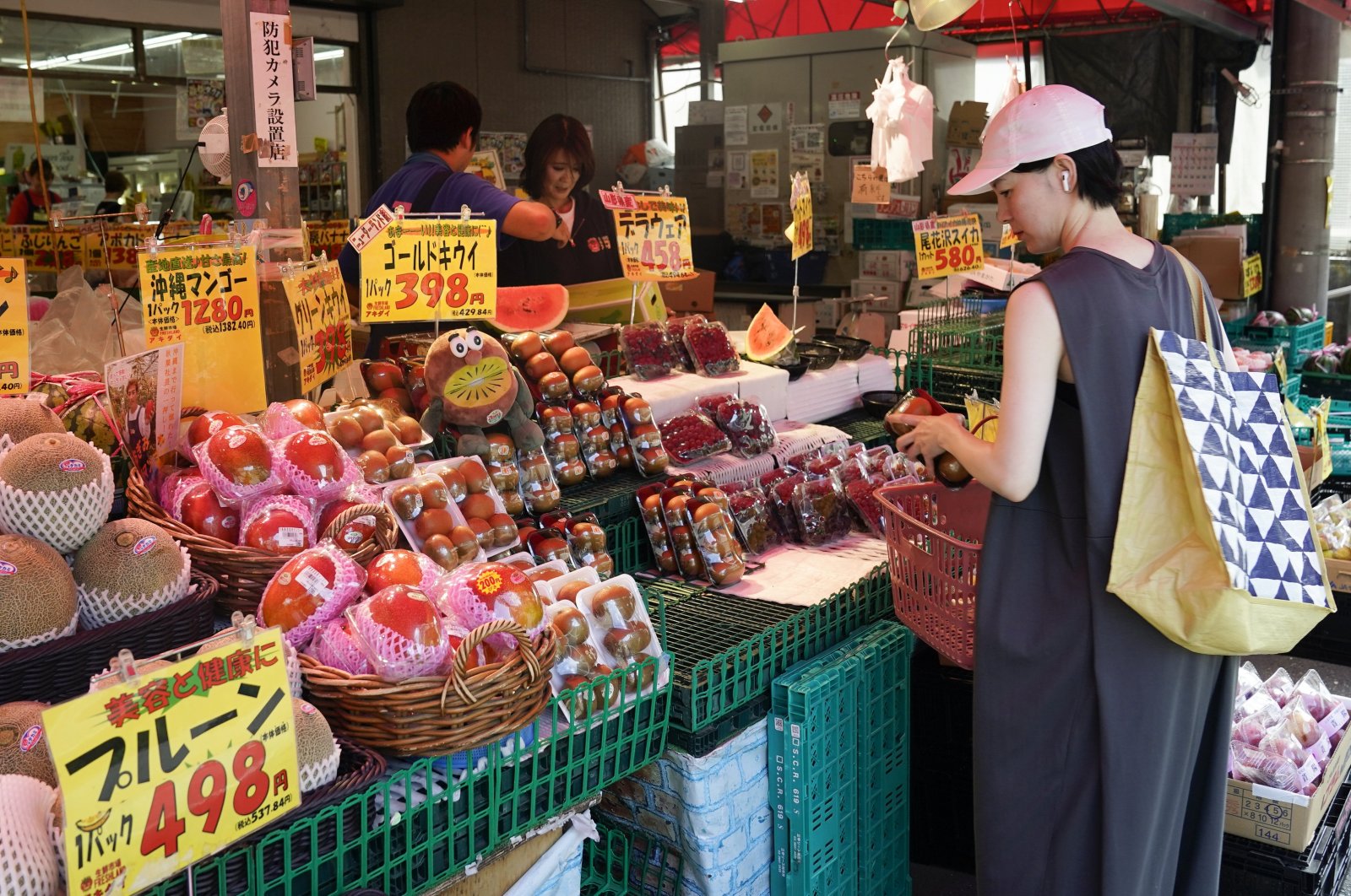 A customer shops at a grocery store in Tokyo, Japan, July 19, 2024. (EPA Photo)