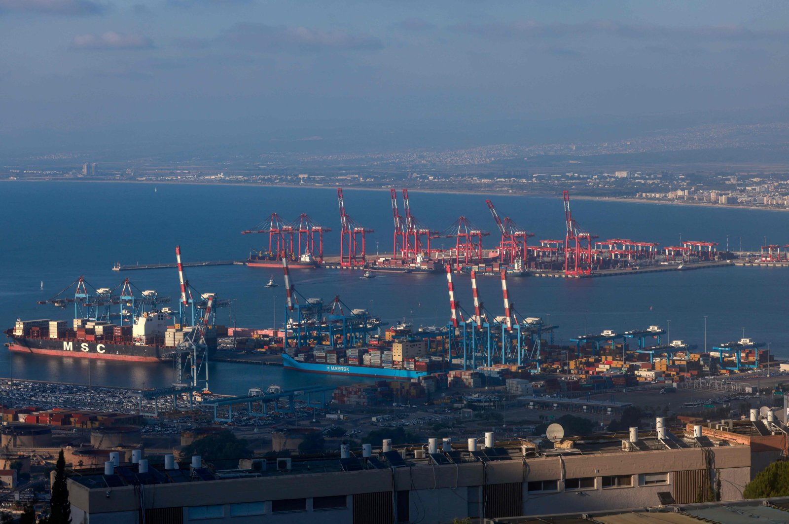 A general view shows the Israeli port of Haifa, Israel, Aug. 13, 2024. (AFP Photo)