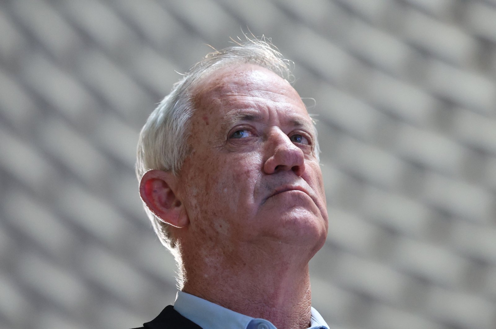 Israeli politician and former army chief Benny Gantz attends a commemoration ceremony for soldiers killed during the Gaza war, at the Memorial Hall on Mount Herzl in Jerusalem, July 16, 2024. (AFP File Photo)