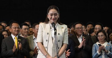 Thailand&#039;s new Prime Minister Paetongtarn Shinawatra, known by her nickname "Ung Ing" and daughter of former Prime Minister Thaksin Shinawatra, takes part in a news conference, Bangkok, Thailand, Aug. 16, 2024. (AFP Photo)