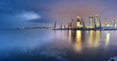 A general view of the Port of Baku, Baku, Azerbaijan. (Getty Images Photo)