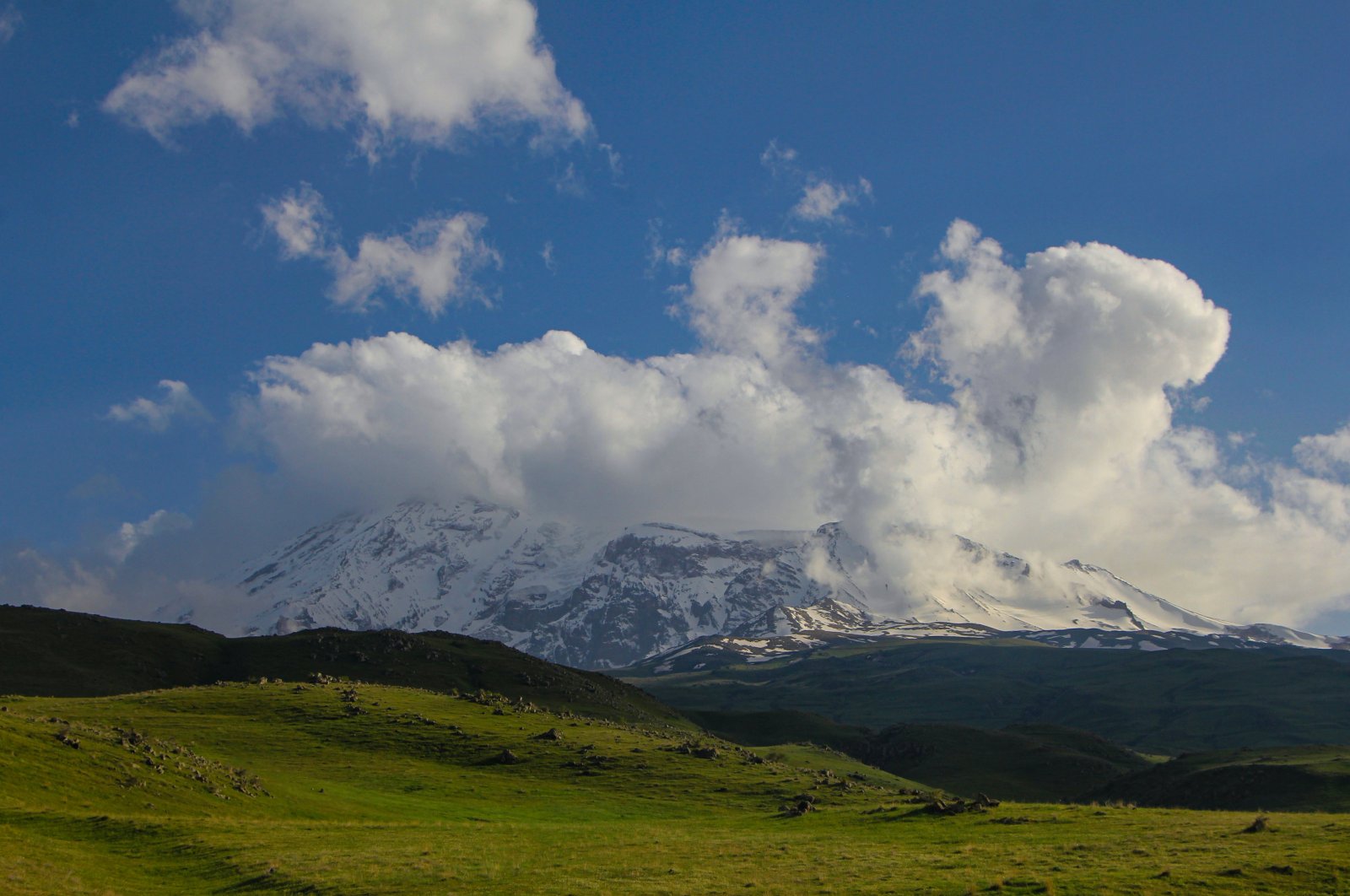 A general view shows Mount Ağrı in eastern Türkiye, July 25, 2024. (AA Photo)