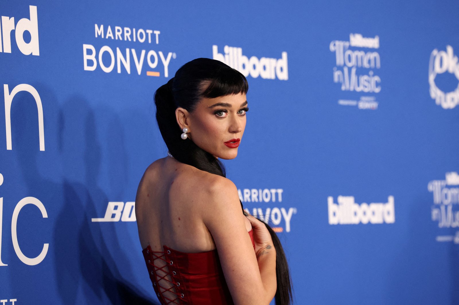 Katy Perry attends the Billboard Women in Music Awards in Inglewood, California, U.S., March 6, 2024. (Reuters Photo)