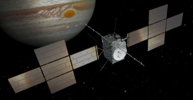 Flight controllers from ESA will guide the Jupiter Icy Moons Explorer (Juice), with British instruments on board, past the moon and then Earth. (Wikipedia Photo)