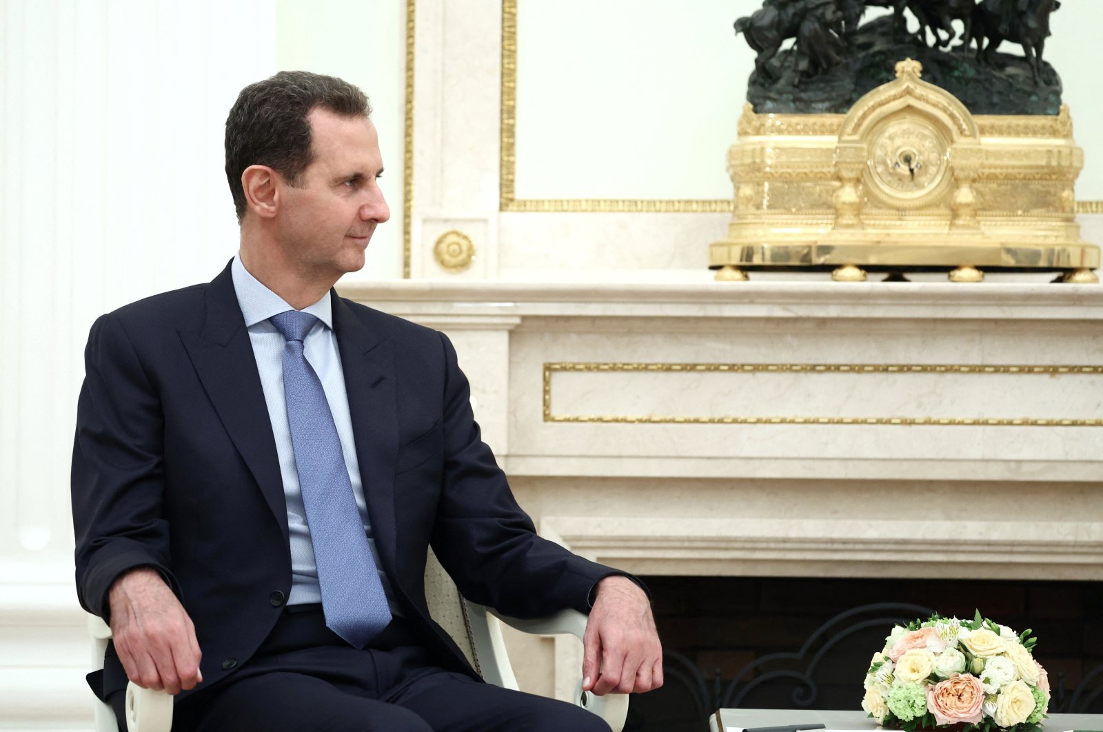 Syrian leader Bashar Assad attends a meeting with Russian President Vladimir Putin (not pictured) at the Kremlin, Moscow, Russia, July 24, 2024. (Reuters Photo)