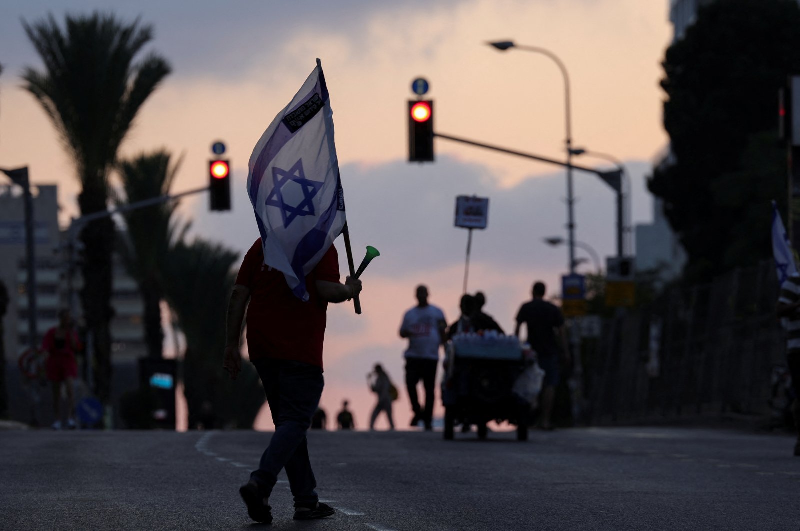 People demonstrate against Israeli Prime Minister Benjamin Netanyahu&#039;s government and call for the release of hostages in Gaza, Tel Aviv, Israel, Aug. 17, 2024. (Reuters Photo)