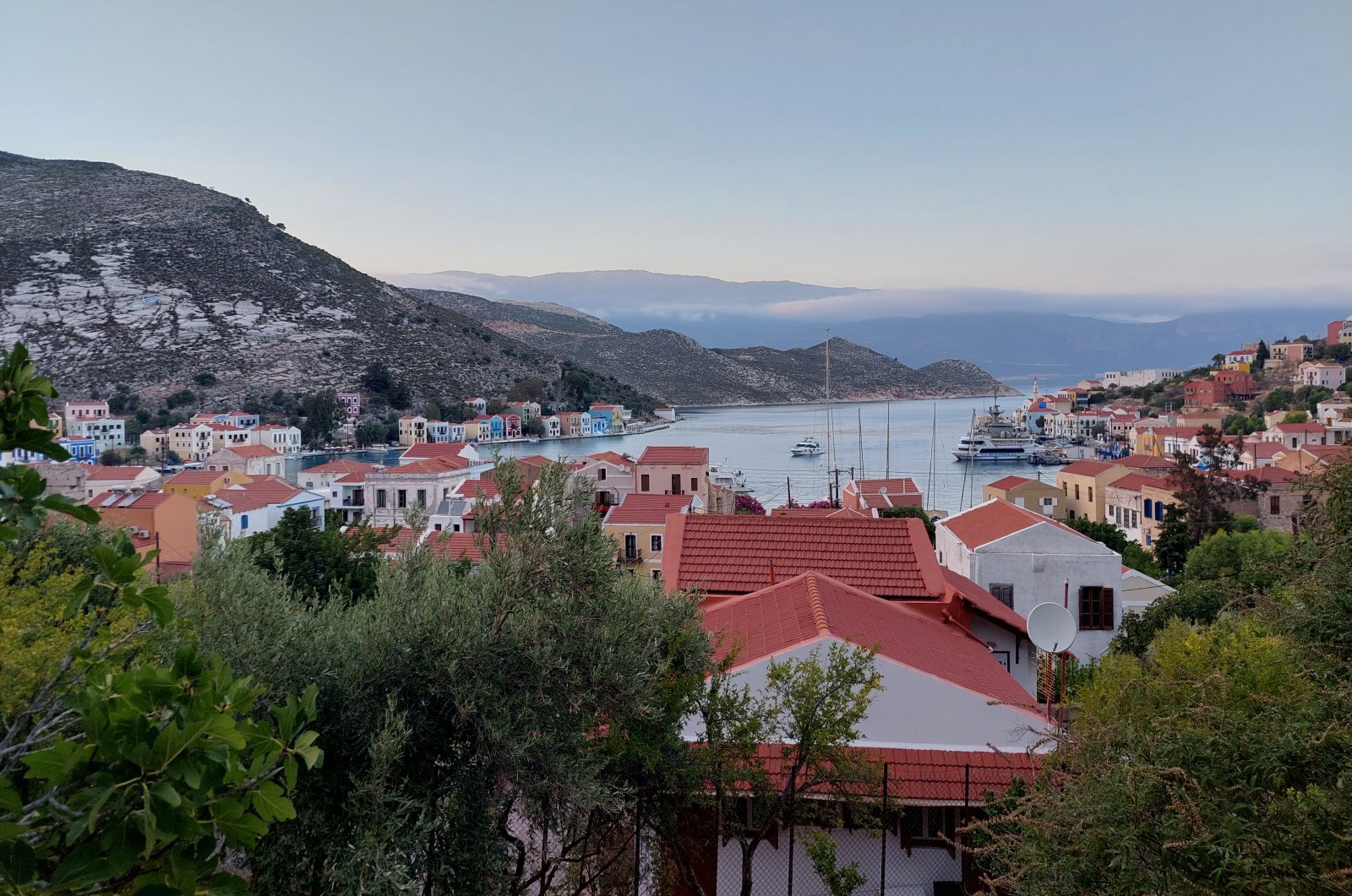 An undated photo shows the Greek island of Kastellorizo, one of the places marked for port renovations or reconstruction. (Getty Images)