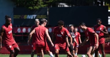 Galatasaray players during training at the Florya Metin Oktay Facilities, Istanbul, Türkiye, Aug. 14, 2024. (AA Photo)