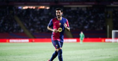 Barcelona&#039;s Ilkay Gündoğan during the Joan Gamper Fest match against Monaco at Estadi Lluis Companys, Barcelona, Spain, Aug. 12, 2024. (Getty Images Photo)