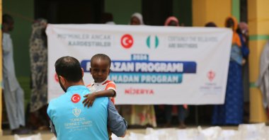 The Türkiye Diyanet Foundation (TDV) team conducts Ramadan programs in Nigeria, March 14, 2024. (AA Photo)