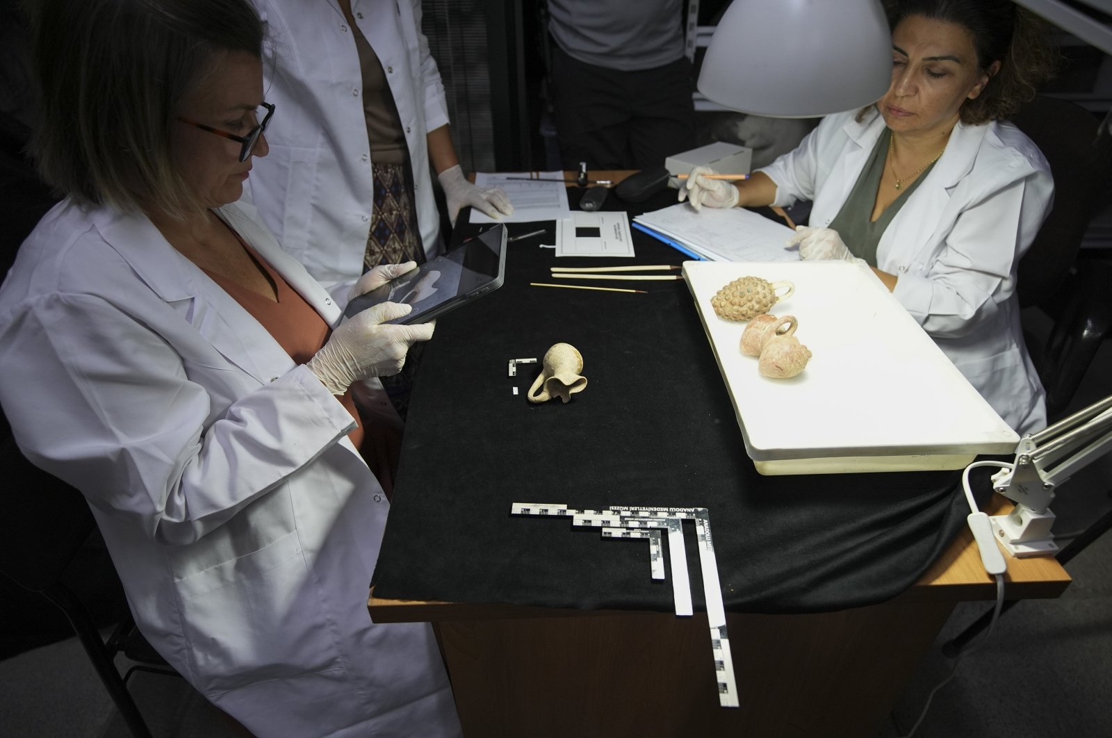 The Ministry of Culture and Tourism&#039;s General Directorate of Cultural Assets and Museums has identified 254,698 artifacts in museums and storage using an AI-supported &quot;DNA application,&quot; Ankara, Türkiye, Aug. 13, 2024. (AA Photo)