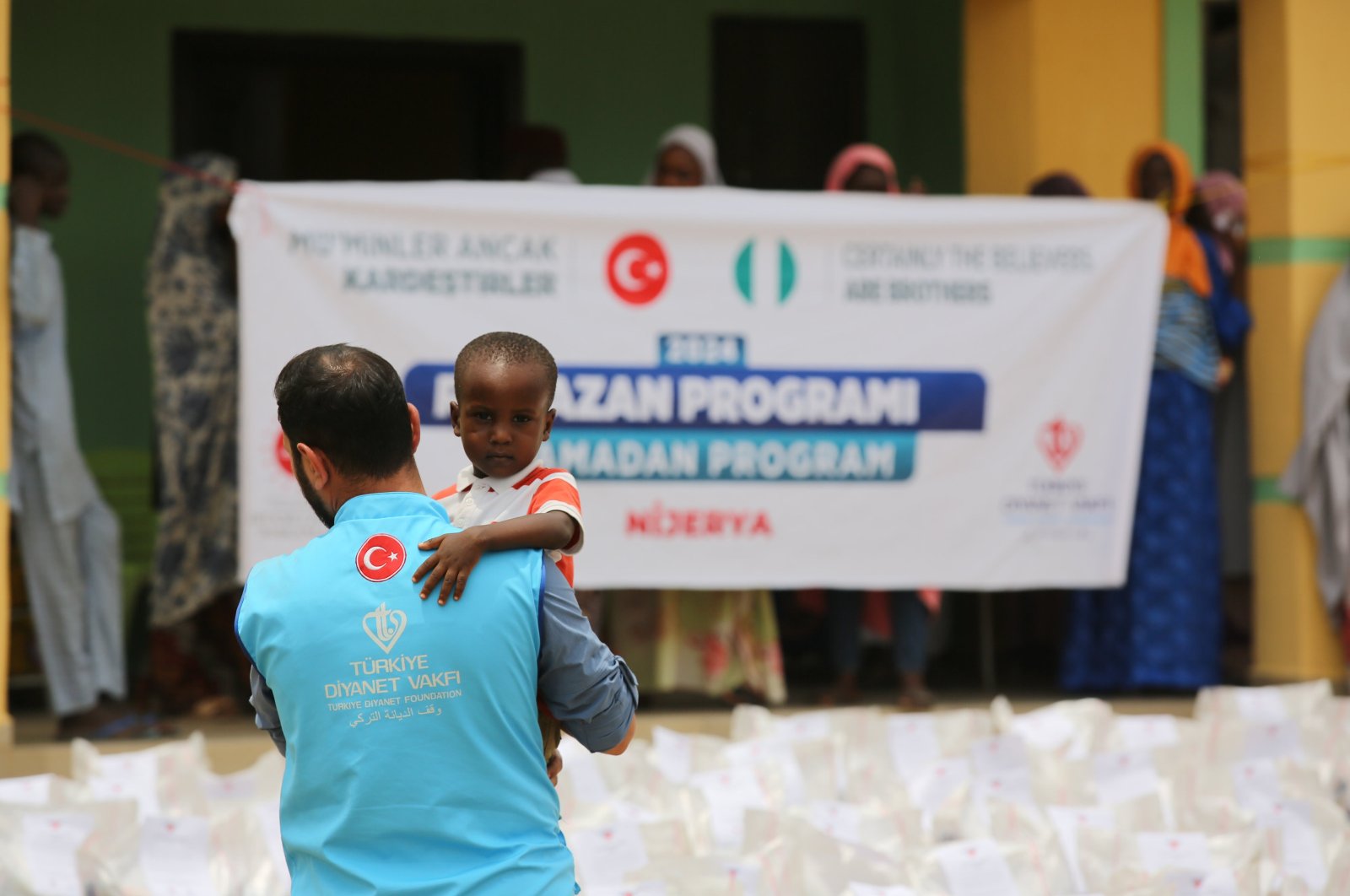 The Türkiye Diyanet Foundation (TDV) team conducts Ramadan programs in Nigeria, March 14, 2024. (AA Photo)