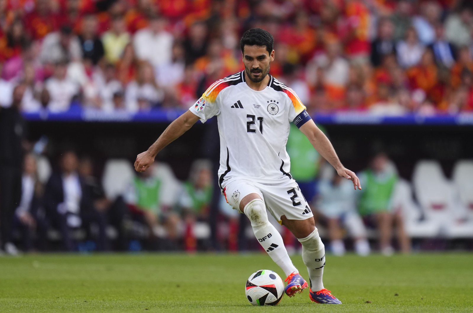 Ilkay Gündoğan, central midfield of Germany and FC Barcelona during the UEFA EURO 2024 quarter-final match between Spain and Germany at Stuttgart Arena, July 5, 2024. (Reuters File Photo)