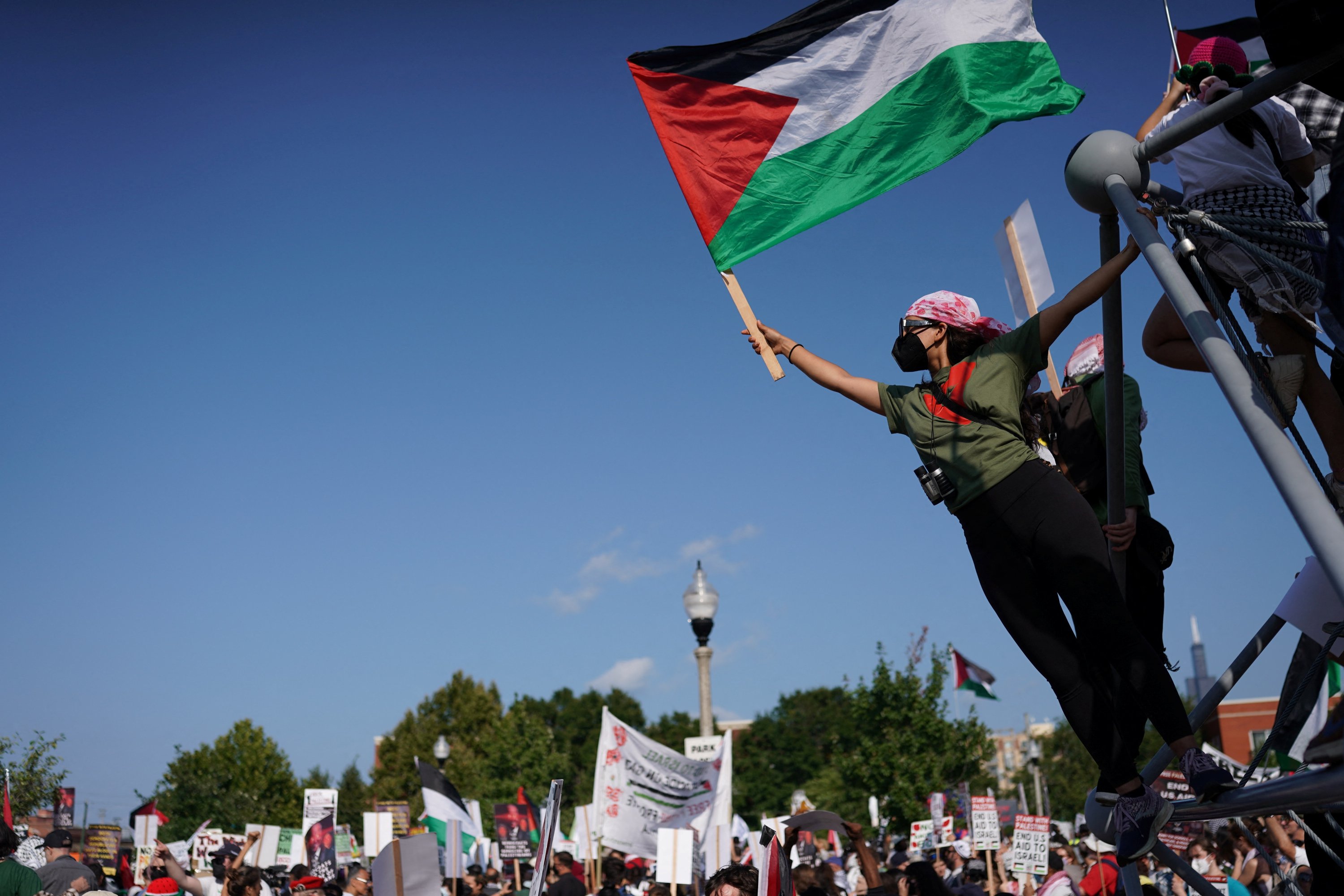 ProPalestinian activists march on DNC, slam Biden's Gaza policy