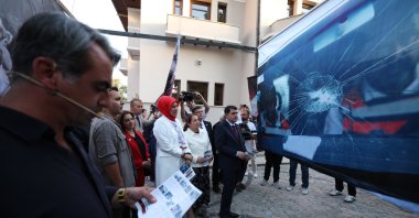 Participants at the World Humanitarian Day exhibition held by the Turkish Red Crescent, Ankara, Türkiye, Aug. 19, 2024. (AA Photo)
