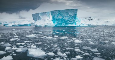 A massive blue iceberg in Antarctica, Nov. 5, 2019. (Getty Images)
