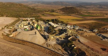 An aerial view of Koza Altın's Ovacık gold mine in the Bergama district of western Izmir province is seen in this undated photo. (Courtesy of Koza Altın)
