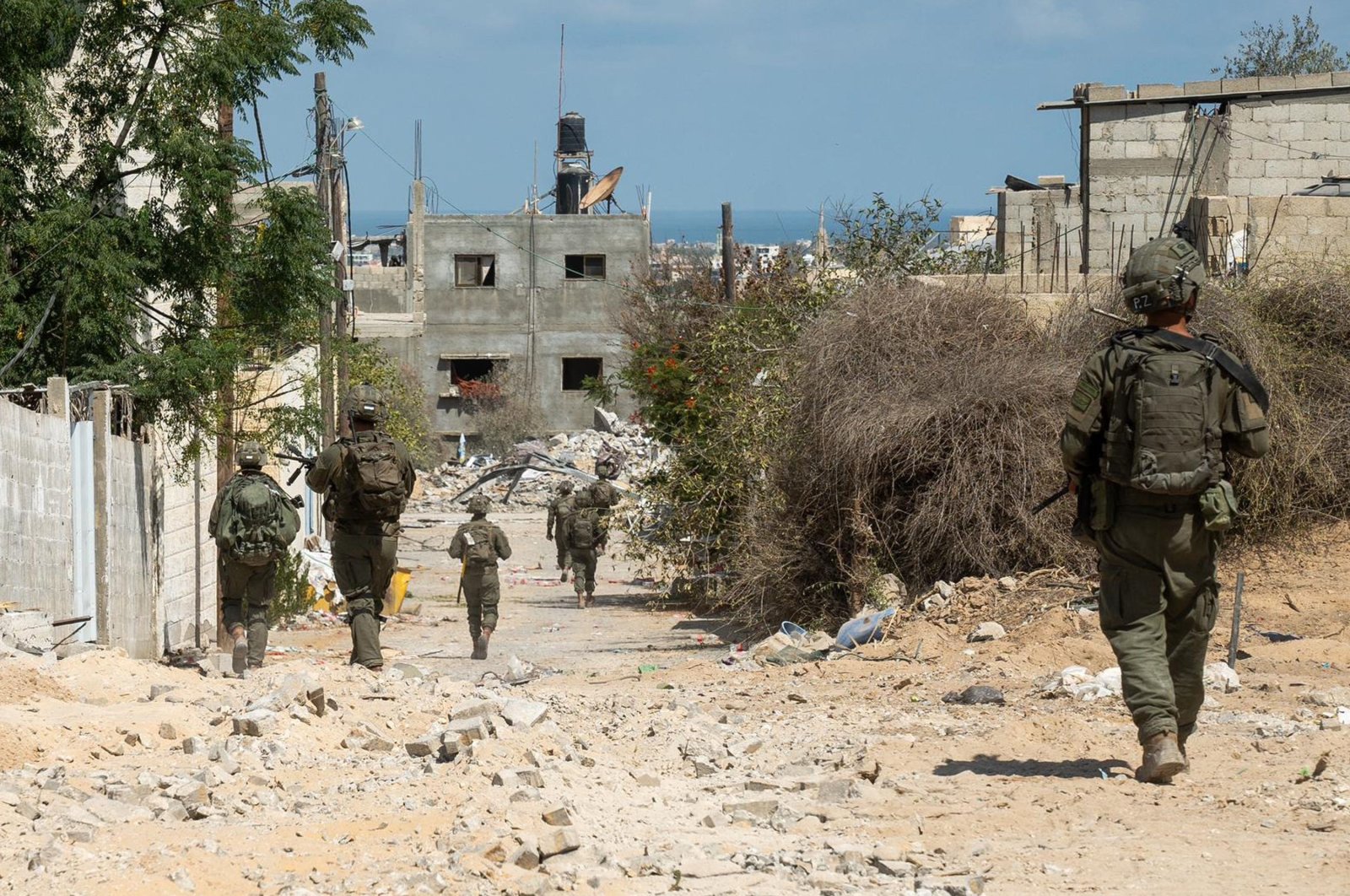 Israeli troops operate inside the Gaza Strip, Palestine, Aug. 14, 2024. (AFP Photo)