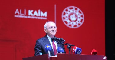 Former CHP Chairperson Kemal Kılıçdaroğlu speaks at the "61st National, 35th International Hacı Bektaş Veli Commemoration, Culture and Art Events," Nevşehir, Türkiye, Aug. 17, 2024. (AA Photo)