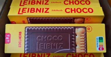 Leibniz Choco Edelherb cookies of German family-owned company Bahlsen, Hanover, Germany, Aug. 5, 2024. (Reuters Photo)
