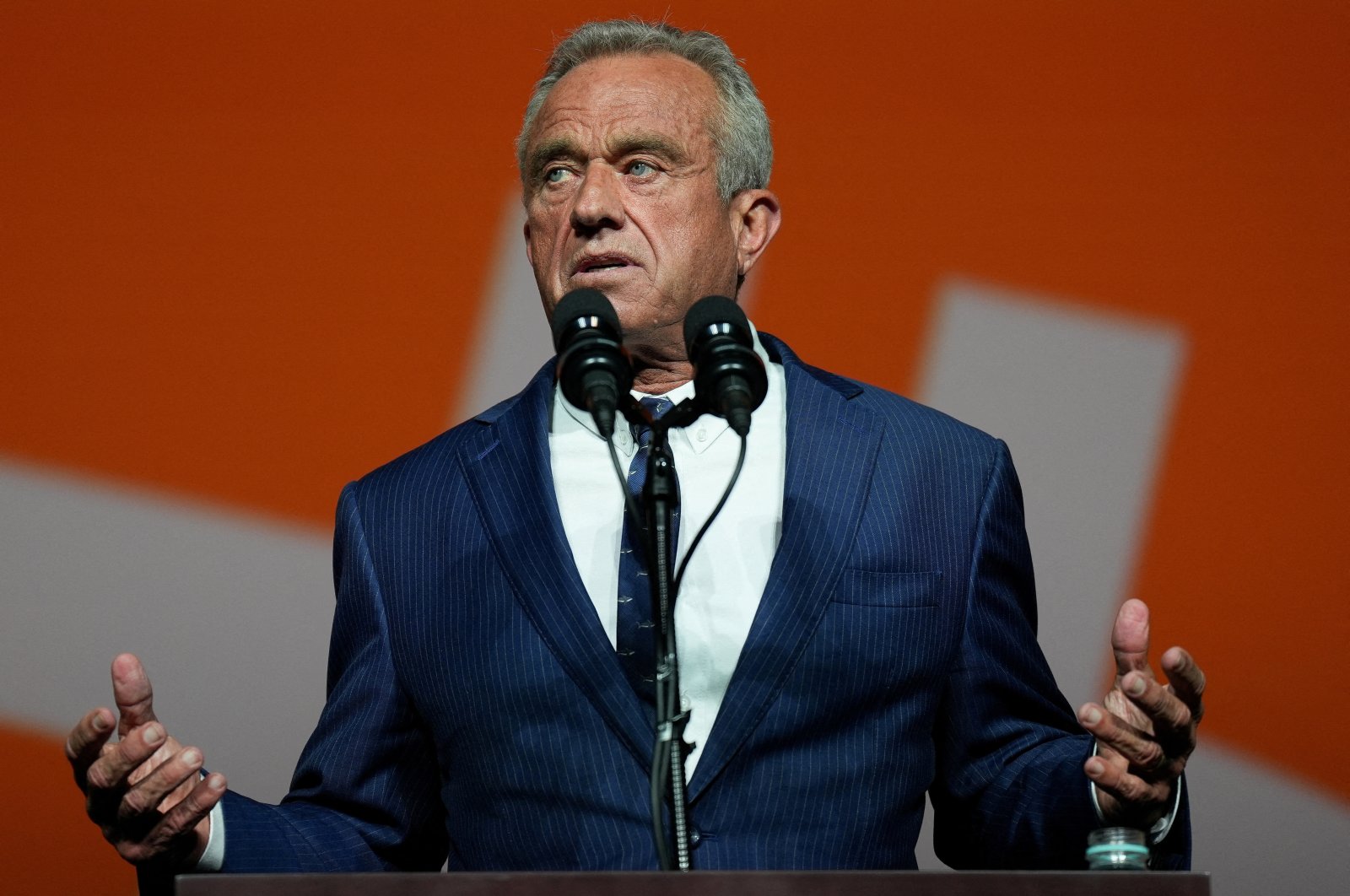 Independent U.S. presidential candidate Robert F. Kennedy Jr speaks at Bitcoin 2024 in Nashville, Tennessee. July 26, 2024.  (Reuters File Photo)