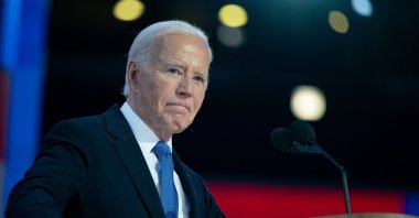 U.S. President Joe Biden delivers remarks at the 2024 Democratic National Convention in Chicago, Illinois, U.S., Aug. 19, 2024. (EPA Photo)