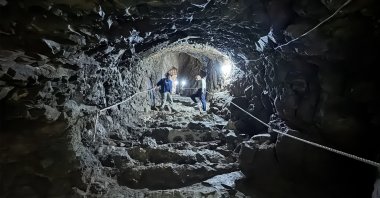 The restoration of a 2,800-year-old Urartian water cistern at Harput Castle has been completed, Elazığ, Türkiye, Aug. 15, 2024. (AA Photo)