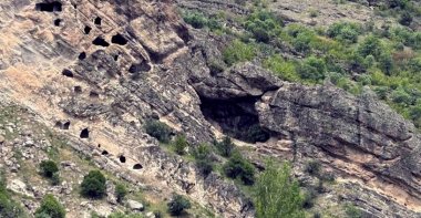 Kıbrıscık is known for its historic rock carvings and settlement area, Bolu, Türkiye, Aug. 22, 2024. (DHA Photo)