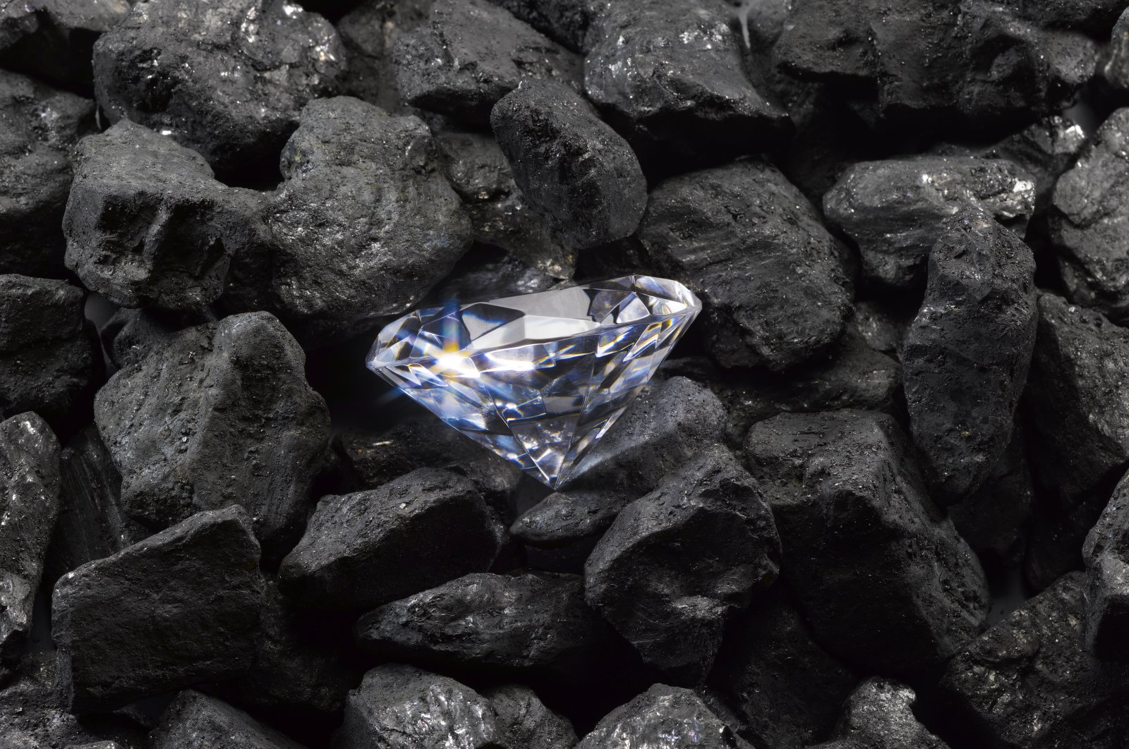 Diamond in a bed of coal. (Getty Images)