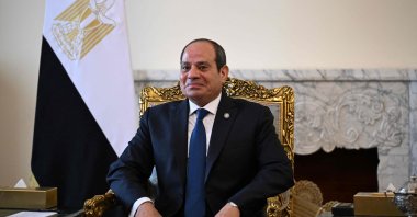 Egyptian President Abdel-Fattah el-Sissi meets with French Foreign Minister Stephane Sejourne (not pictured), Cairo, Egypt, Aug. 17, 2024. (AFP Photo)