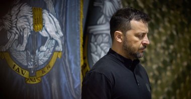 This handout photograph taken and released by the Ukrainian Presidential Press Service shows Ukrainian President Volodymyr Zelensky visiting the command outpost of the Special Operations Forces of the Armed Forces of Ukraine amid the Russian invasion of Ukraine, in the area of Vovchansk, Kharkiv, Ukraine, July 29, 2024. (Photo AFP)