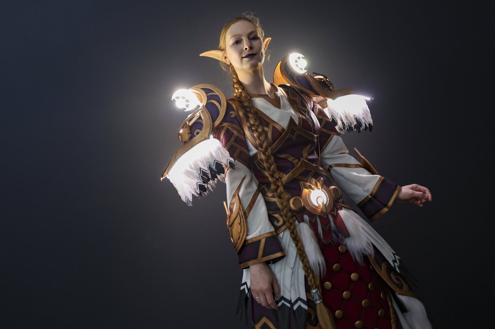 A woman in a costume is seen during the Gamescom gaming convention in Cologne, Germany, Aug. 22, 2024. (EPA Photo)