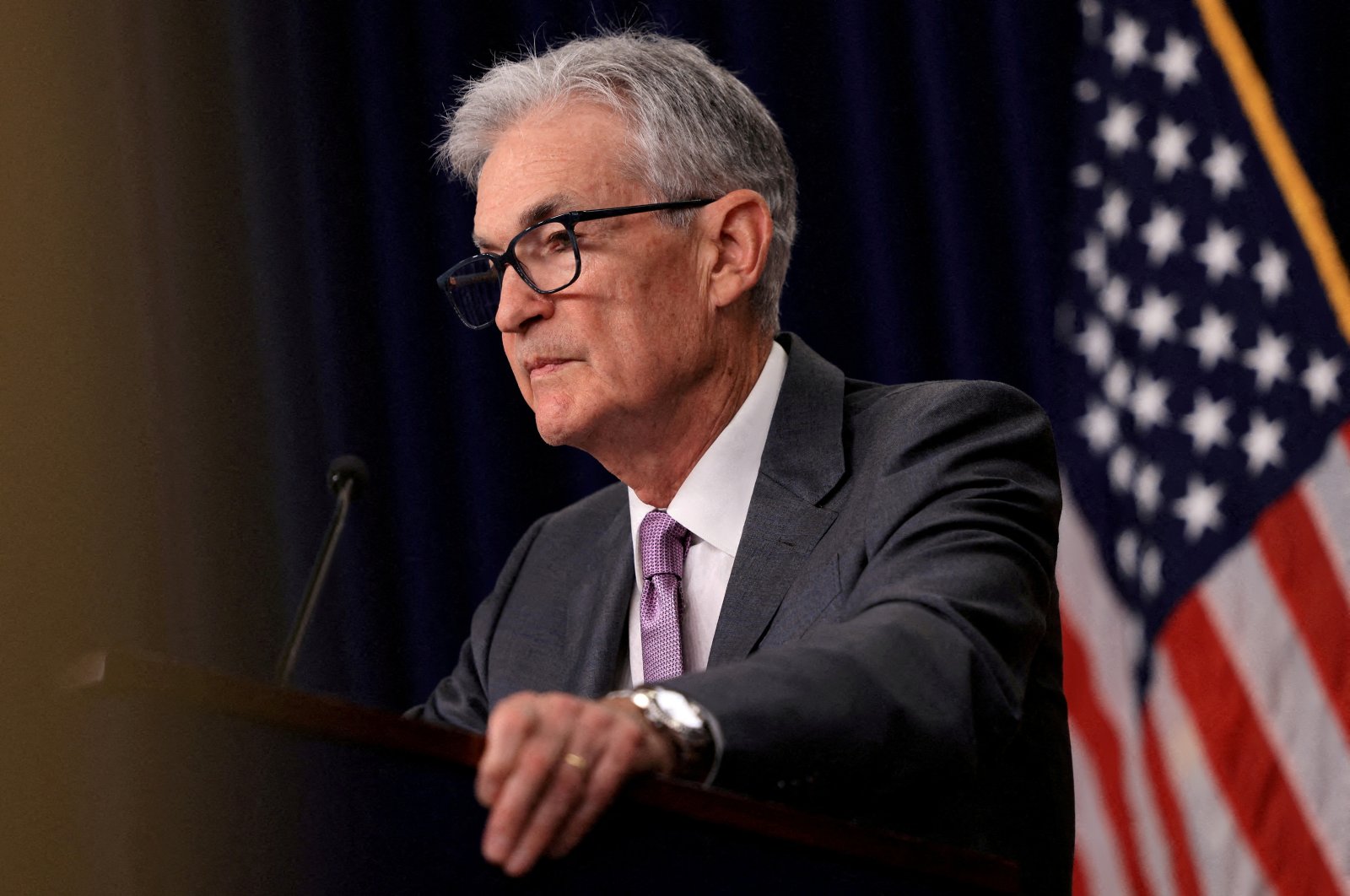 U.S. Federal Reserve Chair Jerome Powell speaks during a press conference following a two-day meeting of the Federal Open Market Committee on interest rate policy in Washington, U.S., July 31, 2024. (Reuters Photo)