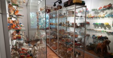 The artifacts exhibited at the museum in Istanbul, Türkiye, Aug. 25, 2024. (IHA Photo) 