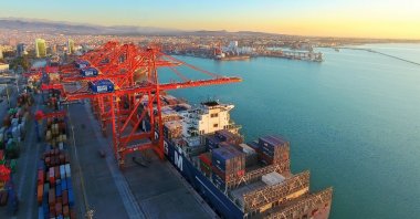 This picture shows the Mersin International Port, Mersin (MIP), southern Türkiye, March 12, 2021. (AA Photo)